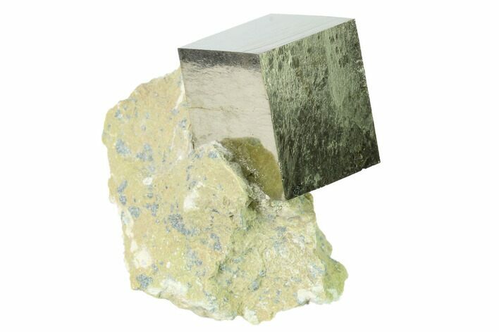 Natural Pyrite Cube In Rock - Navajun, Spain #168531